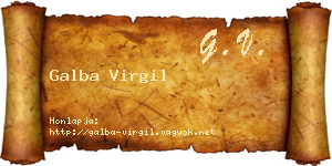 Galba Virgil névjegykártya